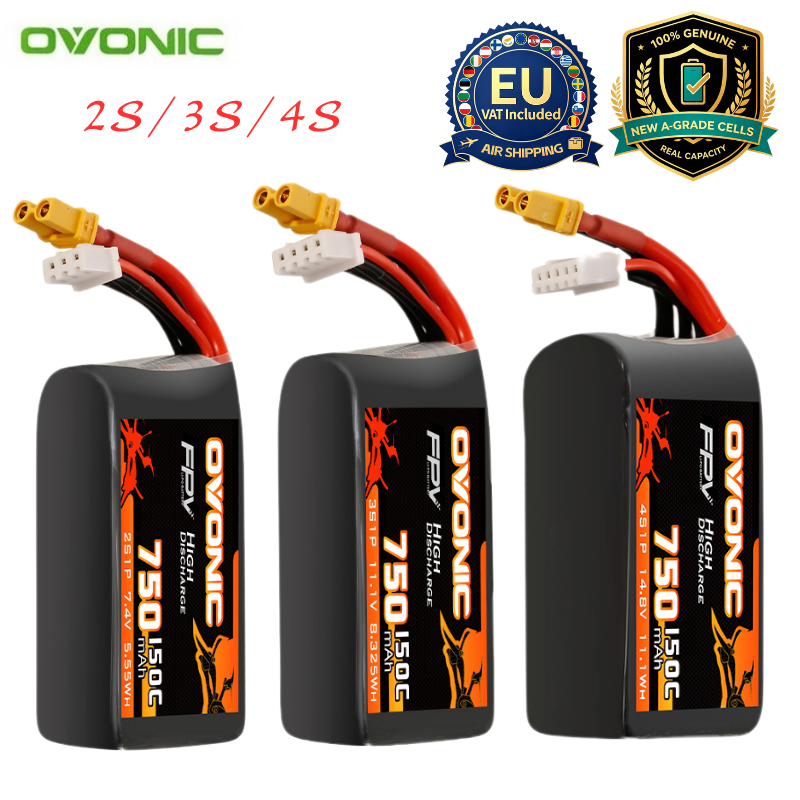 HOT OVONIC 150C 750mAh 7.4V/11 - Drone Racing Battery recension och pris