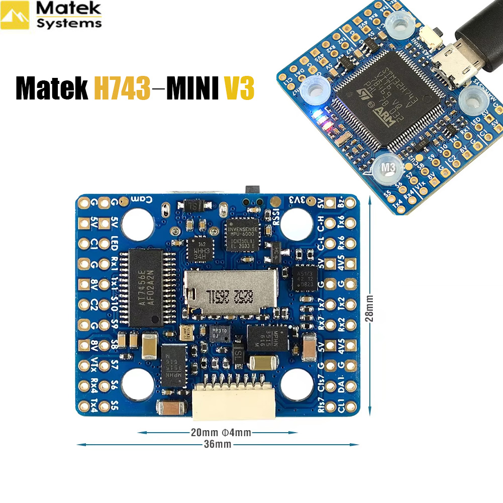 Matek H743‑MINI V3 Flight Cont - Drone Racing Flight Controller recension och pris